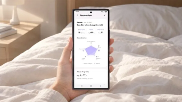 Samsung Health Makes Sleep Coaching Easier To Start and Tailors Weekly Guidance